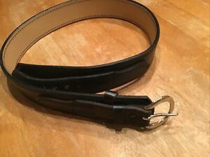 police duty belt jay-pee Leather Duty Belt Size 40  Bridle Cowhide Silver Fixed