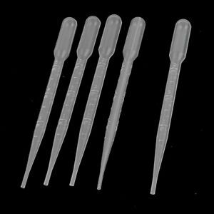 5 Pcs 3ML Capacity Lab Laboratory Clear Pipettes Droppers 6.1&#034; Long