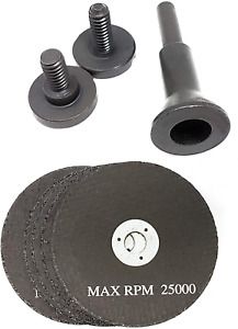 Metal Cut Off Wheels Kit for Air Die Grinder and Drill, 3-Inch Diameter, 1/32-in