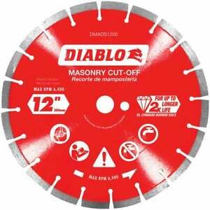 Diablo 12 In. Segmented Rim Dry/Wet Cut Diamond Blade DMADS1200 Pack of 12