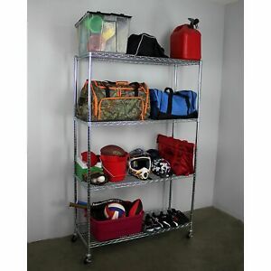 SafeRacks 18&#034; x 48&#034; x 72&#034; 4-Tier Wire Shelving