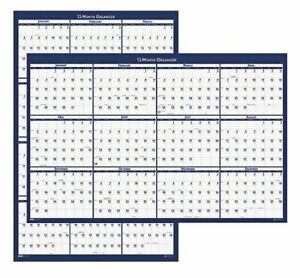 HOUSE OF DOOLITTLE HOD3962 66 x 33&#034; Poster Style Reversible/Erasable Yearly