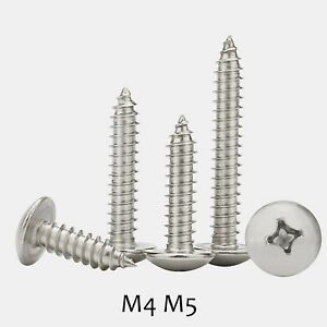 M4 M5 Phillips Pan Head Sheet Metal Screws Self Tapping Stainless Steel Tappers