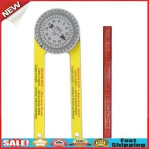 60 Degree Miter Saw Protractor High Accuracy Angle Finder Measuring Ruler Tool @