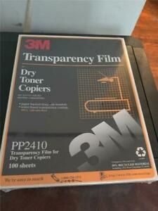 3M Transparency Film for Dry Toner Copiers PP2410 100 sheets New, Sealed