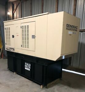 Generac 50 KW Diesel Generator Set w/634 Hours, 193 Gal. Tank, Enclosure