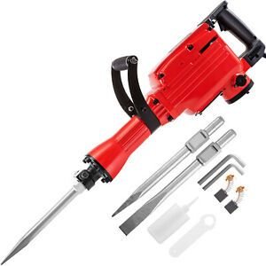 Demolition Jack Hammer Concrete Breaker 1100W Electric Hammer 3 Chisel Bit