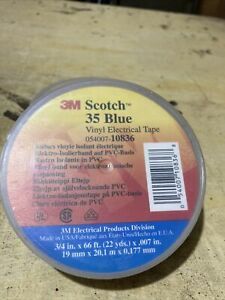 Scotch 10836 Professional #35 Vinyl Electrical Tape, 3/4&#034; x 66&#039;, Blue