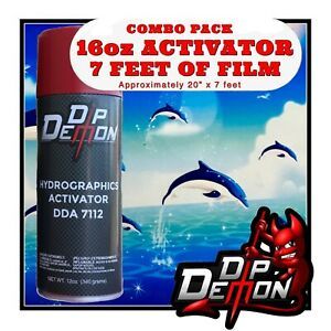 16oz hydrographic film / activator Dolphins Ocean hydro dip dipping wizard