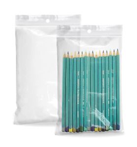APQ Pack of 100 Poly Bags with Hang Hole 6 x 9 Clear Poly Bags 6x9 Resealable 2