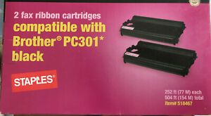 FAX RIBBON CARTRIDGES LOT OF 3 COMPATIBLE WITH BROTHER PC301