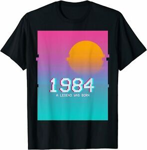 NEW LIMITED 1984 Birthday Legend 80s Retro Premium Gift Idea Tee T-Shirt S-3XL