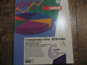 Labelon COPIER Transparency Film XTR 650S 100 sheets NEW Old Stock