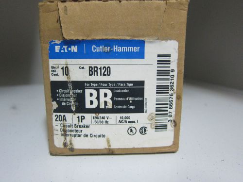 Cutler Hammer BR120 1p 20 amp Breakers 120/240 Volt (4) New Boxes of (10) = (40)