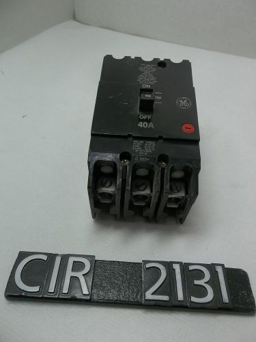 General electric tey340 40 amp 3 pole circuit breaker (cir2131) for sale