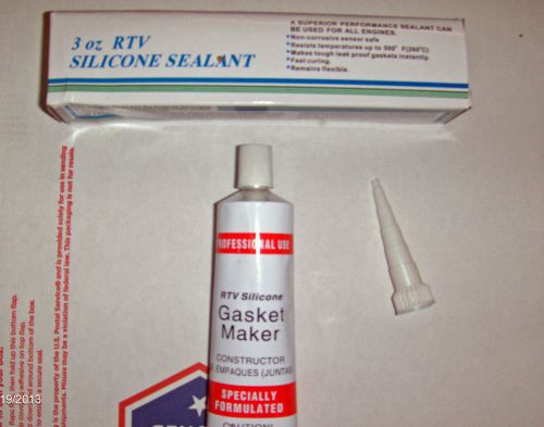10  new tubes { 3oz each} rtv silicone gasket maker clear, hi temp. con1010 for sale