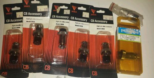 8 pin female mic connector: ham radio, aircraft, microphone, audio,  qty 7 vanco for sale