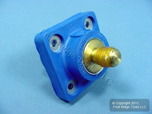 Leviton blue ect 18 series cam male panel receptacle threaded stud 400a 18r21-b for sale