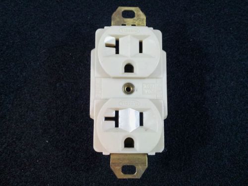 Hubbell outlet 125 volt 20 amp white plug electrical for sale
