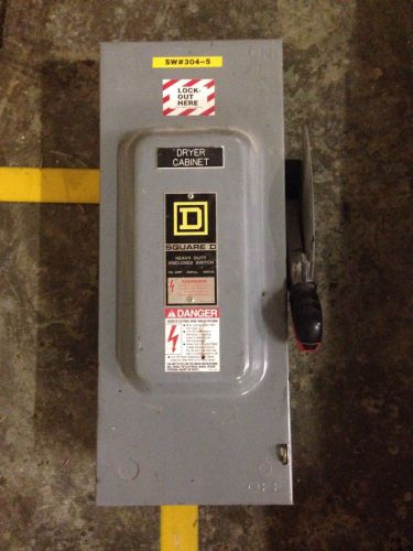 Square D 100 Amp 600V 3P Fusible Disconnect Switch H363