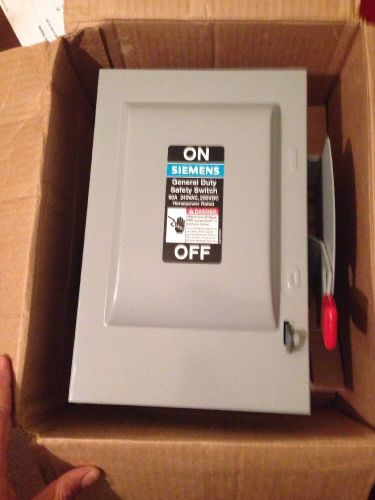 Siemens new gnf322 60 amp 240 vac disconnect switch gnf-322 60 amp 240v 3 pole for sale