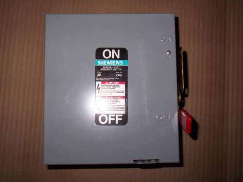 New siemens gnf321 30 amp 240v non fusible safety switch disconnect noob for sale