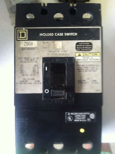 Square D Company Molded Case switch 250V
