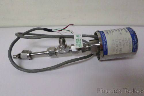 Used Setra Model 205-2 Pressure Transducer, 0-100 PSIA, 0-5 VDC Output