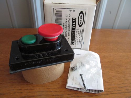 Rees  heavy duty palm button 1&#034;- grn 1.75&#034;- red switch #01619-032 (w-98) for sale