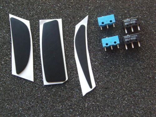 Brand new Logitech G9 G9x Teflon mouse Feet &amp; 2 Omron(20M), Huano Micro switches