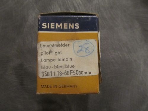 Siemens 3SB1118-6BF50 Pilot Light Module Blue 30mm
