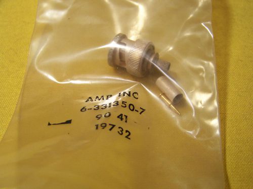 Amp 331350 rf coaxial  bnc crimp connector silver finish gold plated post for sale
