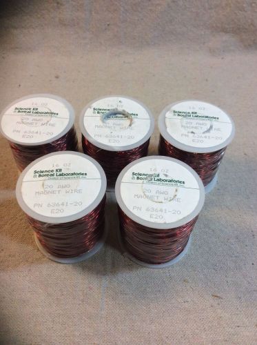 5 Spools Of 16 Oz. Science &amp; Boreal Laboratories 20 AWG Magnet Wire