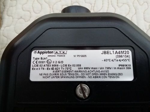 New! appleton bje1 series octagonal polycarbonate junction boxes 4 x m20 for sale
