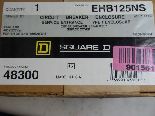 (h14) 1 new square d ehb125ns circuit breaker enclosure for sale