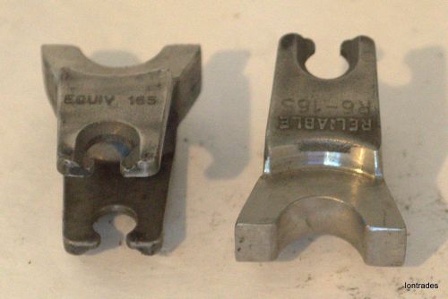 Used OFFBRAND Burndy W-165 Crimping Die RELIABLE R6-165 1/0 to 4/0 Tool