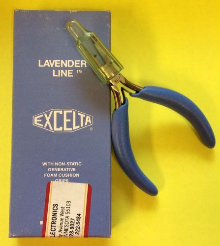 Excelta 119EI Lavender Line Small Curved Tip Plier with Foam Handles