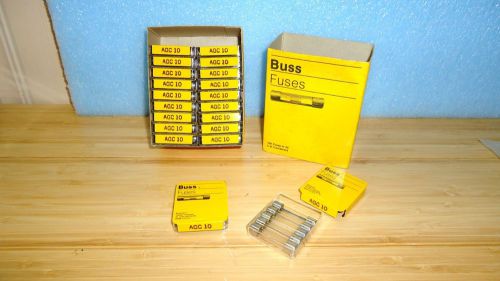 BUSS FUSES AGC10 -100 FUSES IN 20-5 IN CONTAINERS BUSSMAN FREE SHIPPING