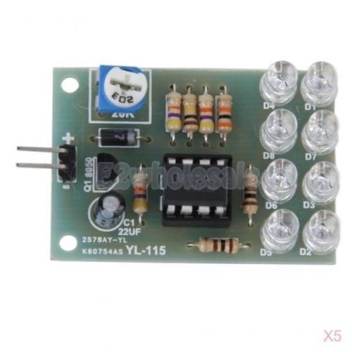 5x 12V Breathe Light LED Flashing Lamp Electronic DIY Module LM358 Chip 8-LED