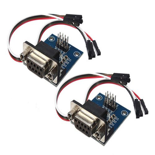 2x MAX3232 RS232 Serial Port To TTL Converter Module DB9 Connector W/ 4Pin Cable