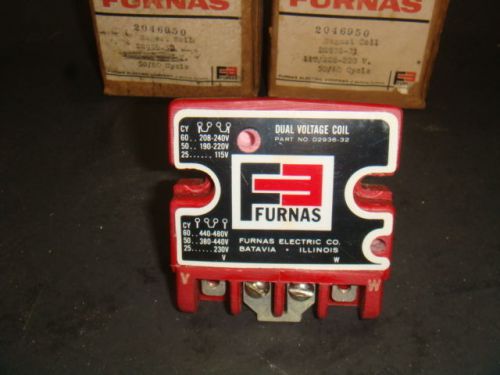 NEW FURNAS MAGNET COIL, D2936-31, 110/208-220V, 50/60 CYCLE, NEW IN BOX