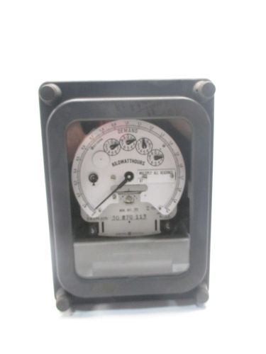 General electric ge 701x91g2 dsm-63 0-2kwhr 120v-ac 2.5a amp meter d463302 for sale