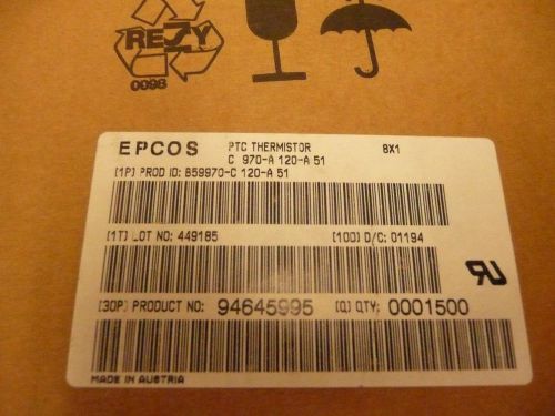 EPCOS PTC Thermistor  B59970-C120-A51        1500pc reel