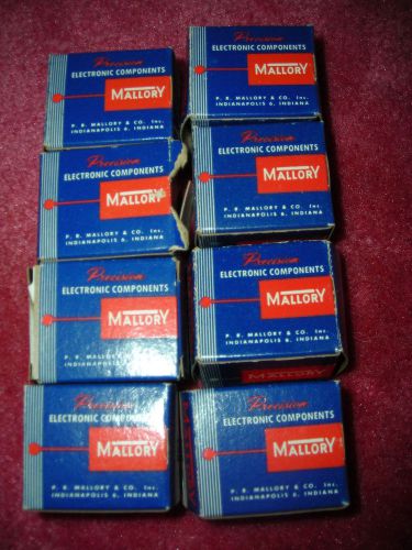 Vintage lot 8 mallory c6r rheostats nos in original boxes for radio / tv repair for sale