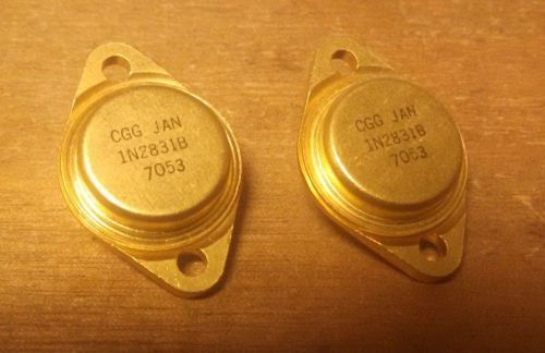 NOS Lot of 2 CGG JAN 1N2831B Military Diodes Gold Plated – Never Used         z3