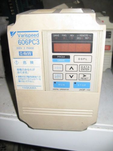 Used Yaskawa 606PC3 CIMR-PCA20P4 inverter 220V 0.4KW tested