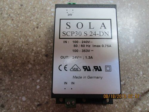 SOLA SCP30 S 24-DN Power Supply 100-240 VAC 24VDC (USED)