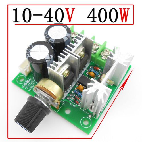New dc 12v-40v 10a 400w 13khz pwm dc motor speed controller with knob switch for sale