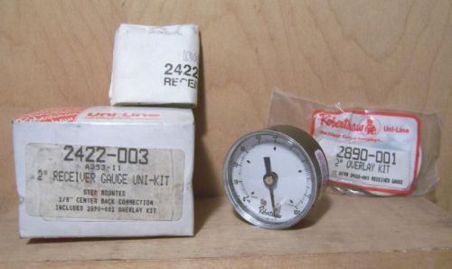 ROBERTSHAW  2422-003 - A253-11  2&#034; RECEIVER GAUGE  with Overlay Kit  NEW  0-100