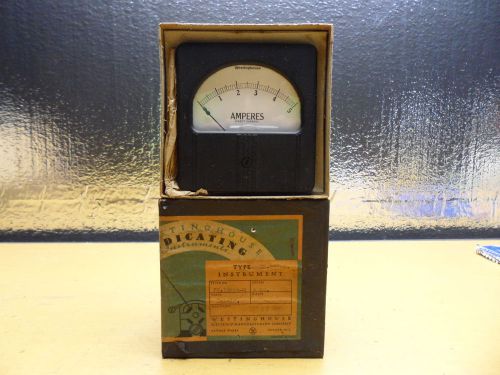 Vintage westinghouse  0-5 amperes d.c. meter for sale